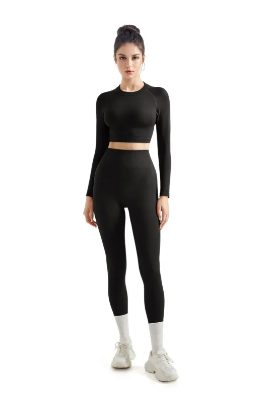 Seamless Crop Top Workout Set sold by Suuksess