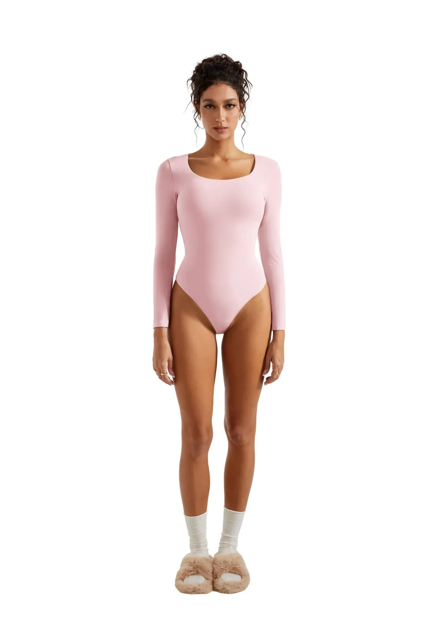 Buttery Soft Scoop Neck Bodysuit - Long Sleeve sold by Suuksess product image thumbnail 4