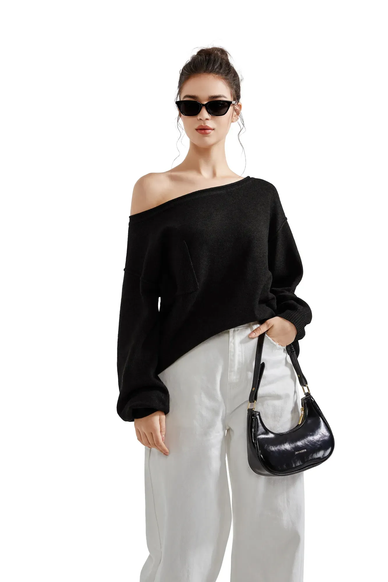 Knit Off Shoulder Sweater Shirts sold by Suuksess product image thumbnail 5