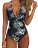 Floral Halter Push-Up Swimsuits sold by Suuksess
