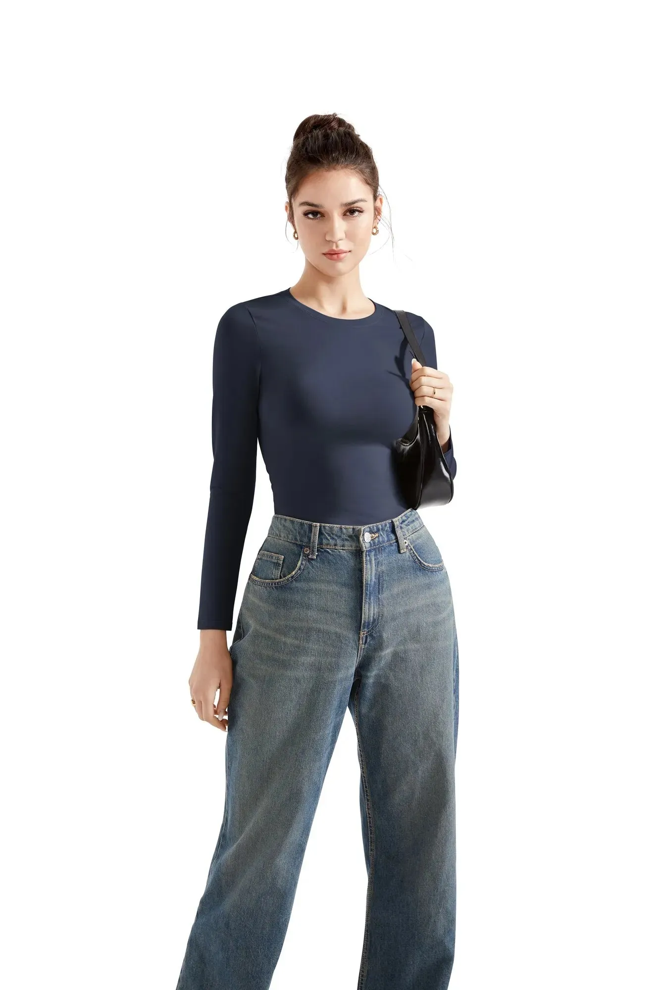 Cotton Jersey Crew Neck Shirt - Long Sleeve sold by Suuksess product image thumbnail 5