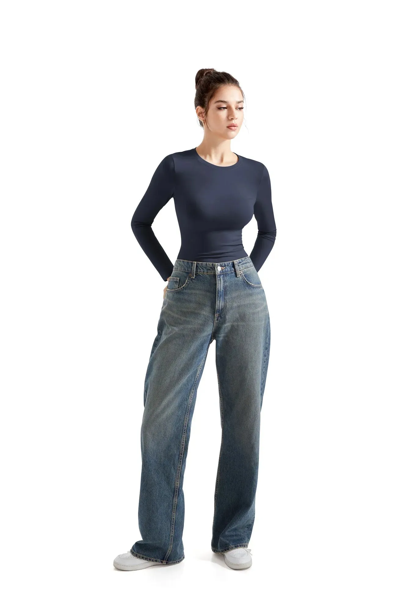 Cotton Jersey Crew Neck Shirt - Long Sleeve sold by Suuksess product image thumbnail 4