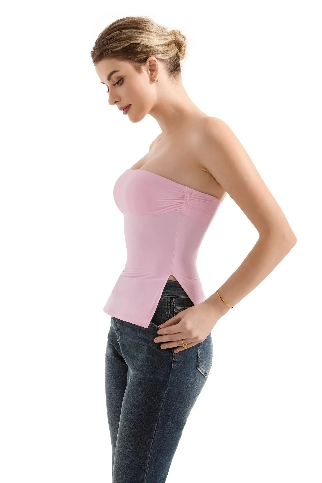 Buttery Soft Side Split Tube Top sold by Suuksess product image thumbnail 3