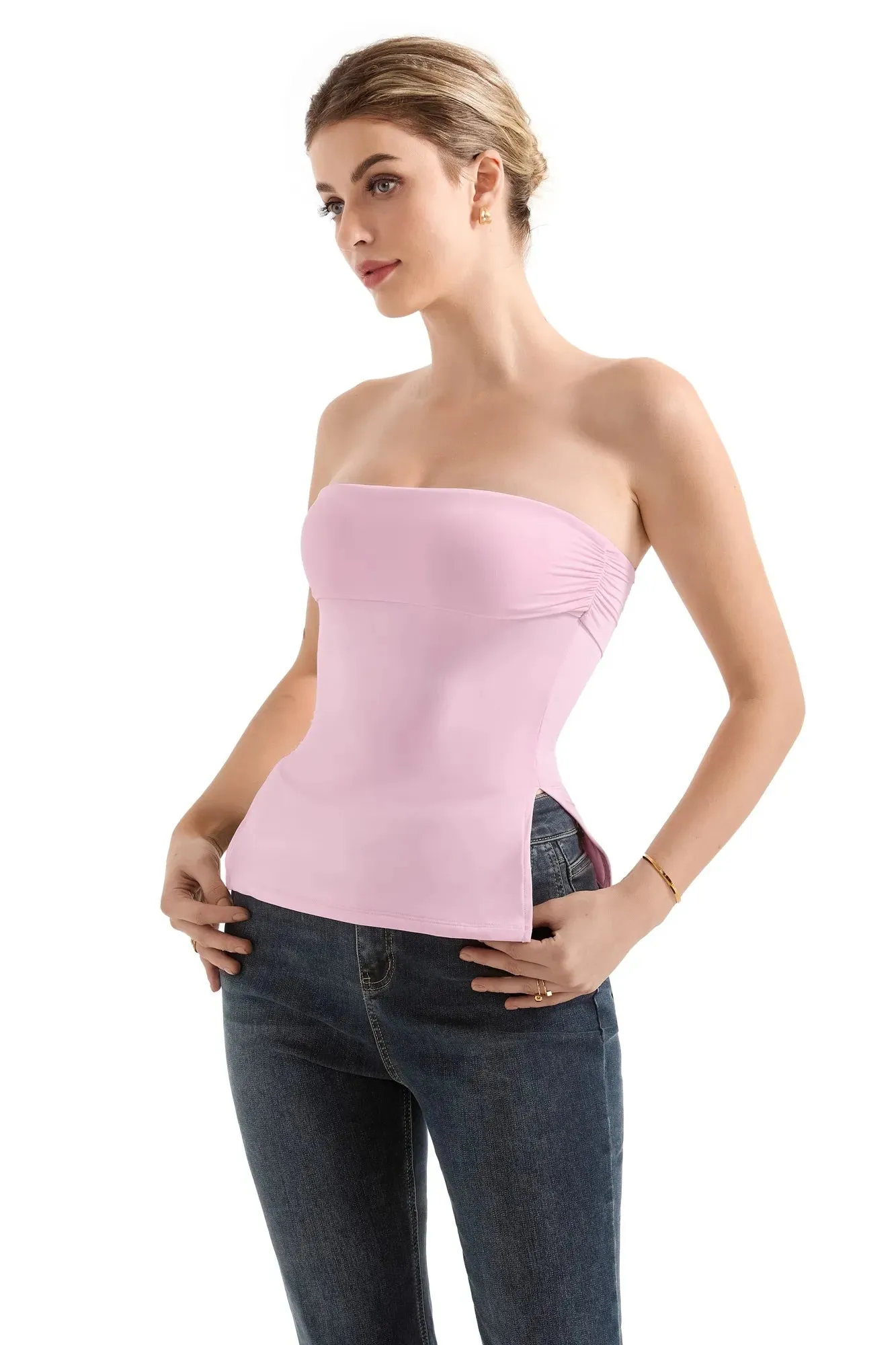 Buttery Soft Side Split Tube Top sold by Suuksess product image thumbnail 4