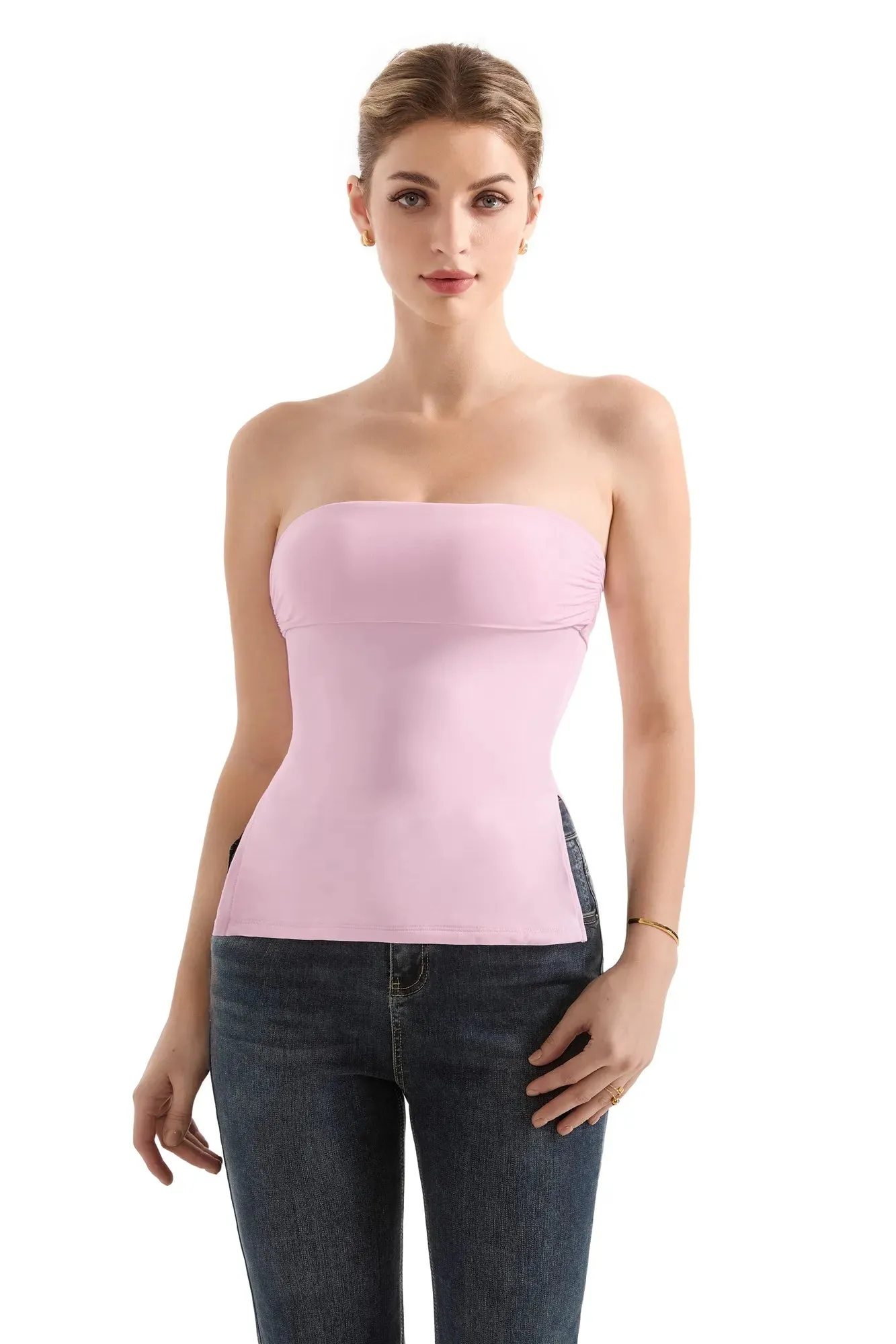 Buttery Soft Side Split Tube Top sold by Suuksess