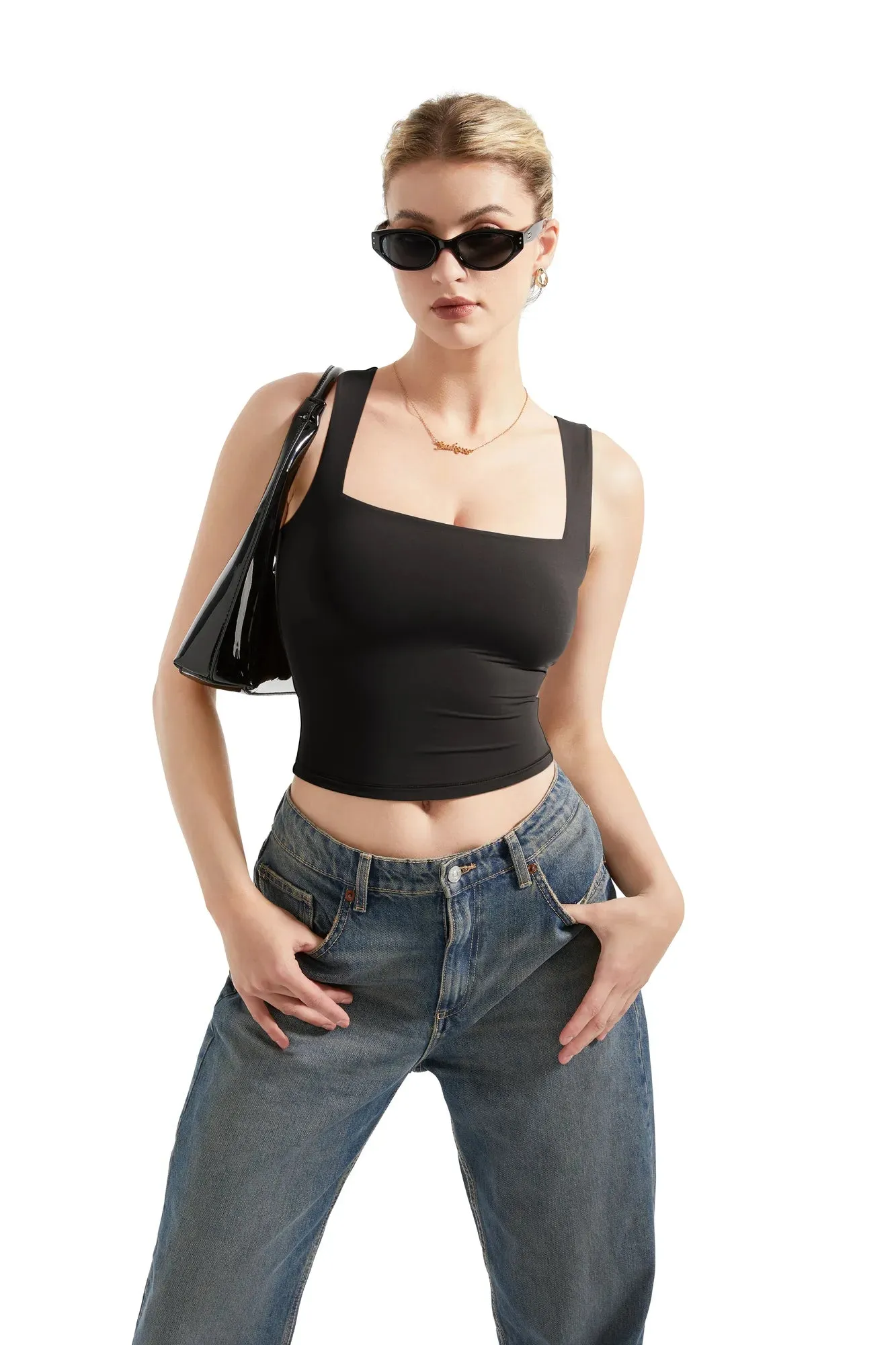Buttery Soft Square Neck Tank Top sold by Suuksess product image thumbnail 4