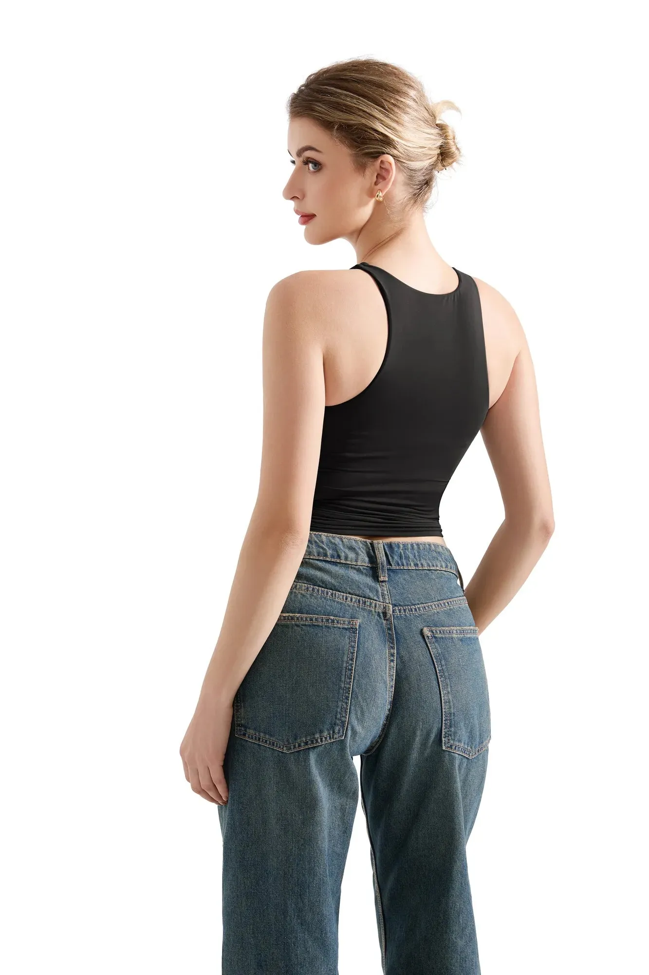 Buttery Soft High Neck Tank Top sold by Suuksess product image thumbnail 4