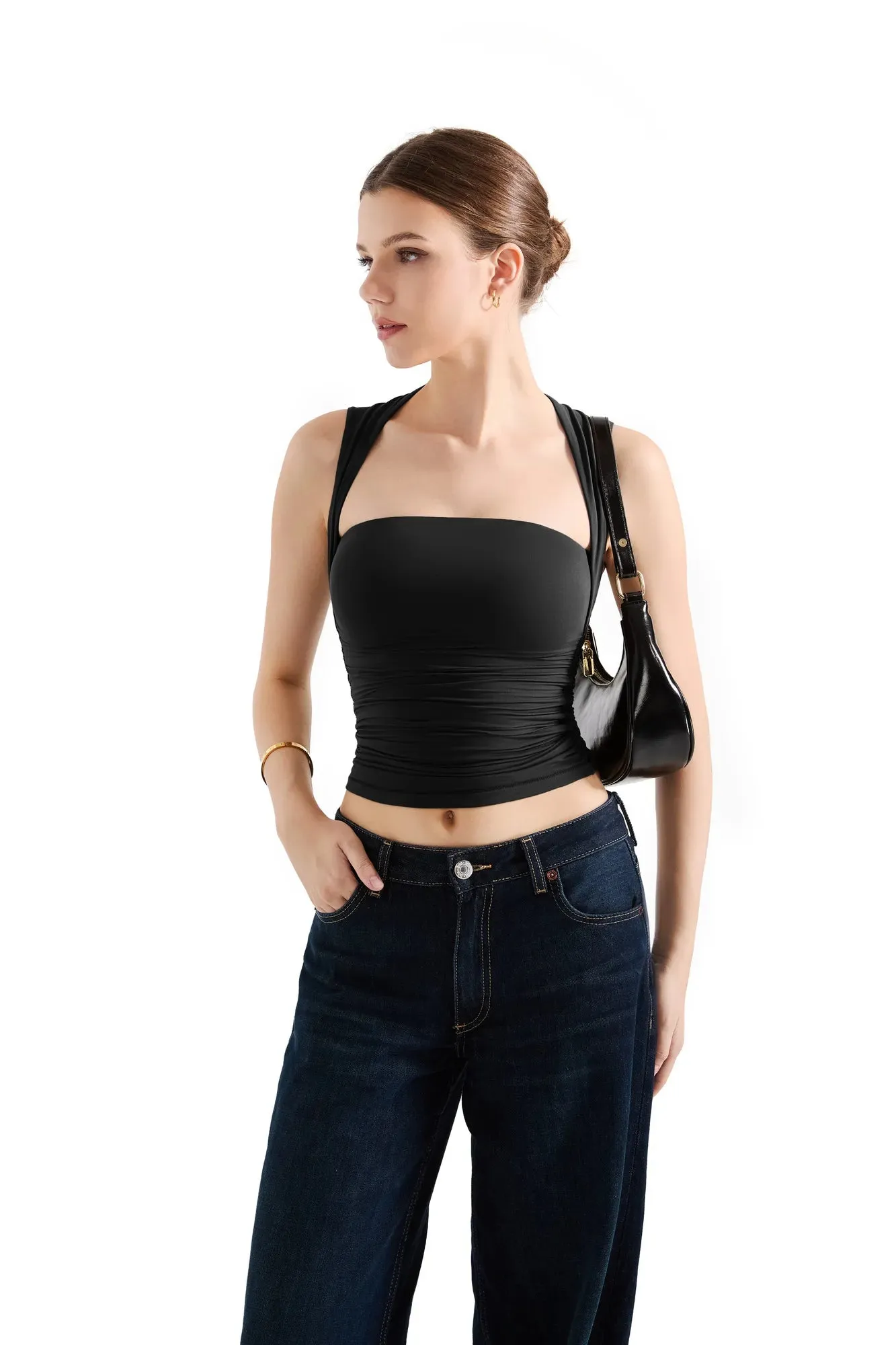 SUUKSESS Womens Square Neck Going Out Tank Tops Double Lined Summer Sleeveless Business Casual Shirt sold by Suuksess product image thumbnail 3