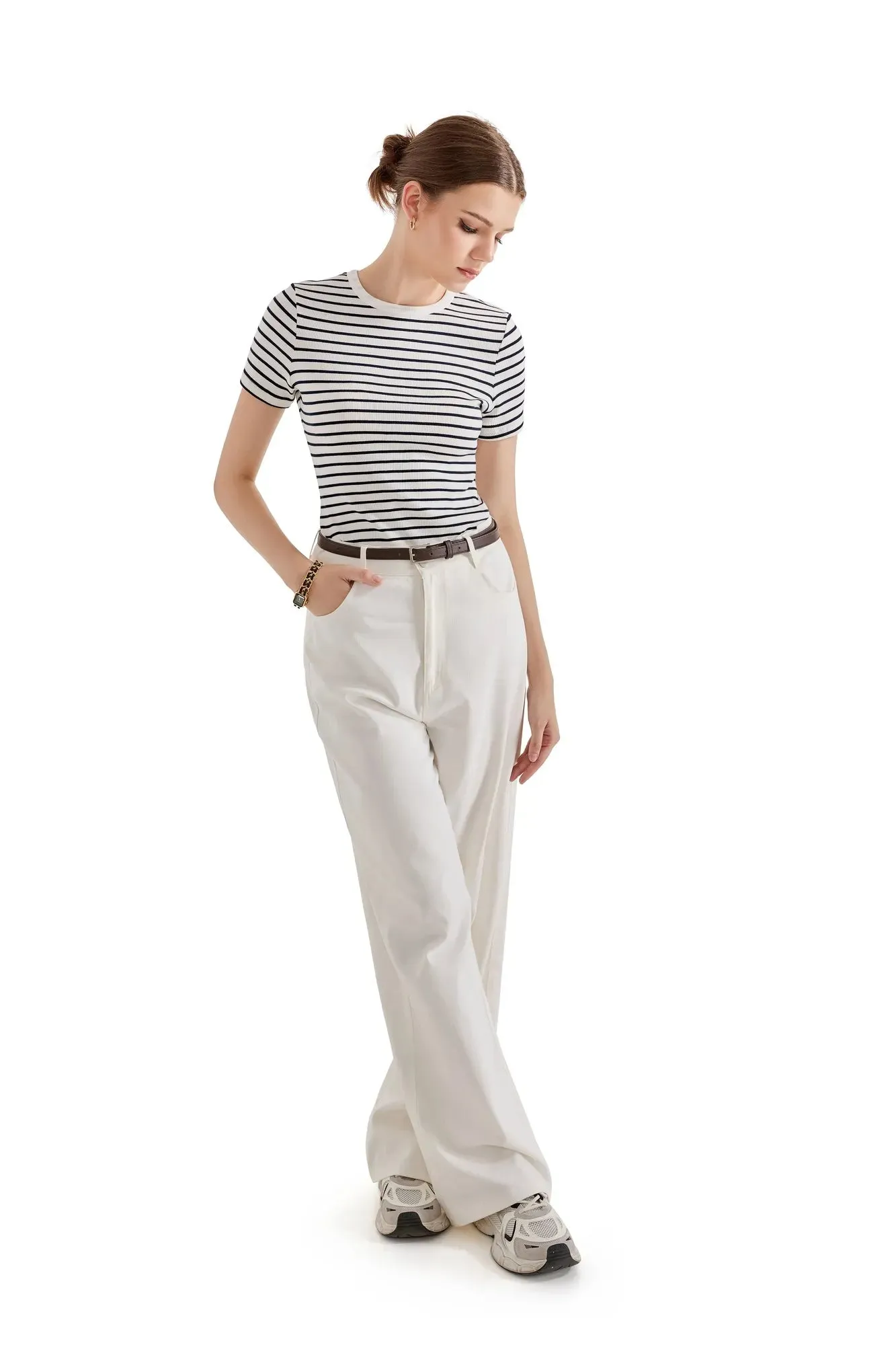 Cotton Ribbed Stripe Shirt sold by Suuksess product image thumbnail 3