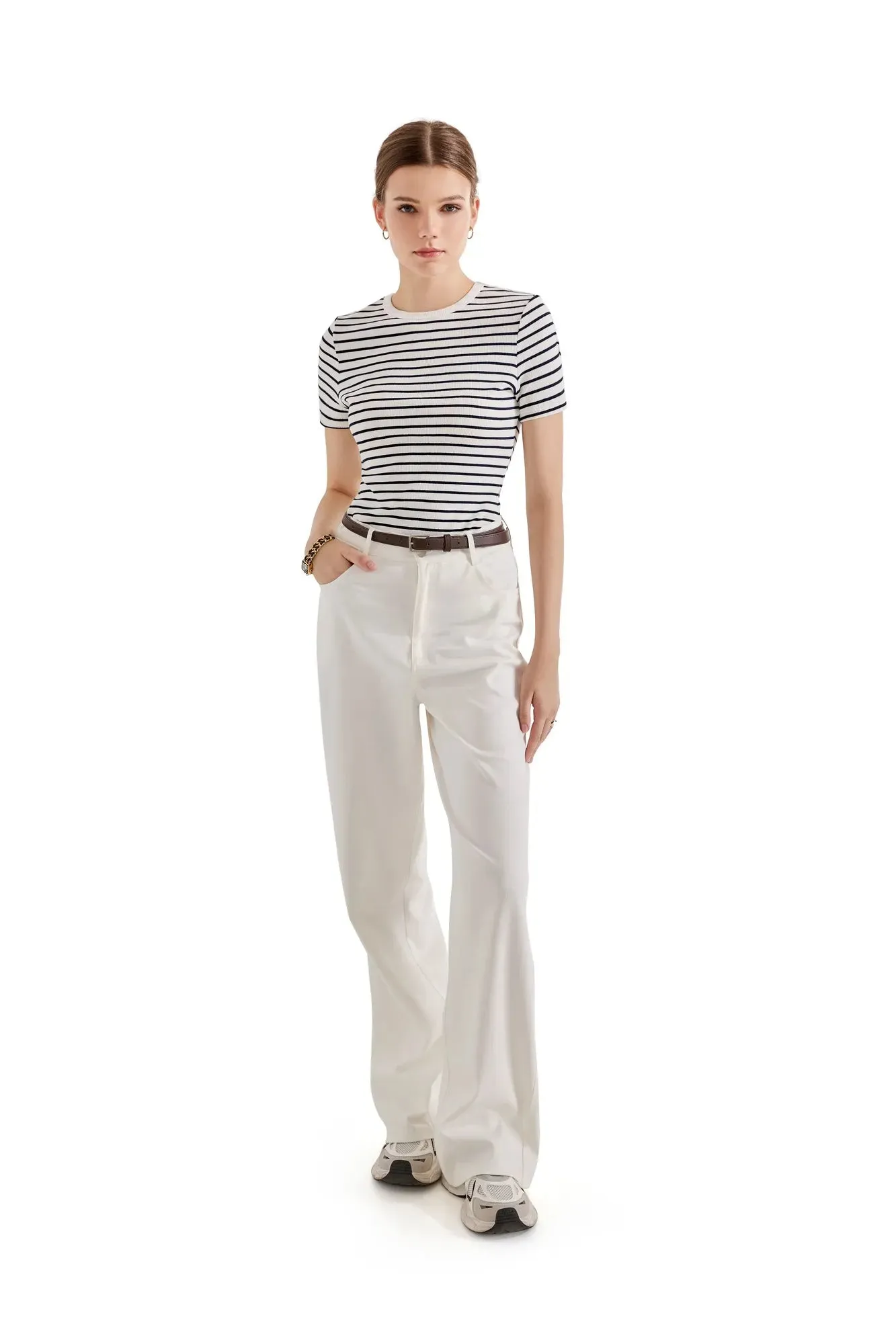 Cotton Ribbed Stripe Shirt sold by Suuksess product image thumbnail 4