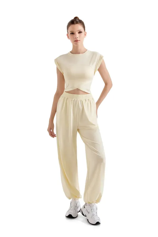 Sleeveless Crop Top Workout Set sold by Suuksess