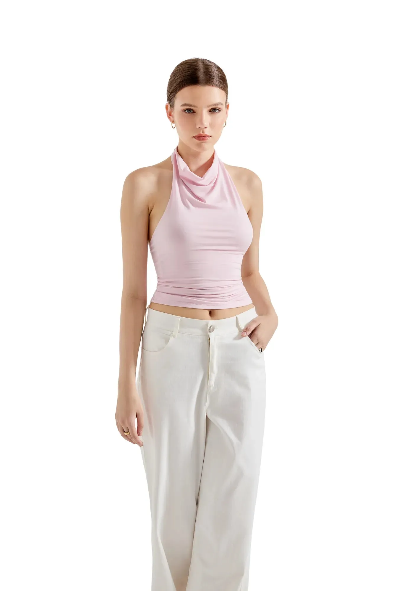 Buttery Soft Cowl Neck Tank Top sold by Suuksess product image thumbnail 5