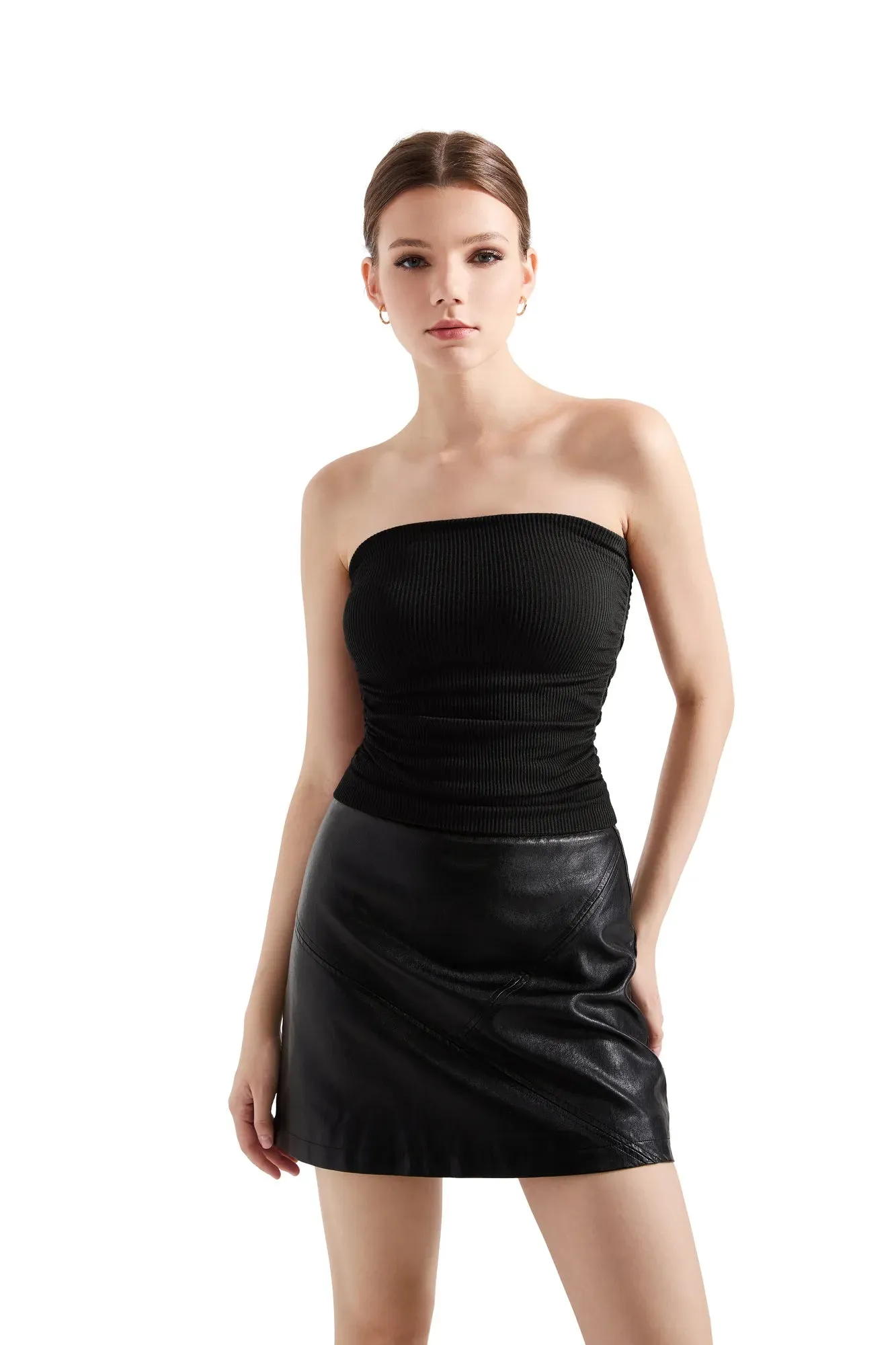 Ribbed Ruched Tube Top sold by Suuksess product image thumbnail 5