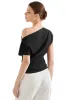 SUUKSESS Women Off The Shoulder Summer Tops One Shoulder T Shirt Casual Short Sleeve Boat Neck Tees sold by Suuksess