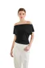 SUUKSESS Women Off The Shoulder Summer Tops One Shoulder T Shirt Casual Short Sleeve Boat Neck Tees sold by Suuksess