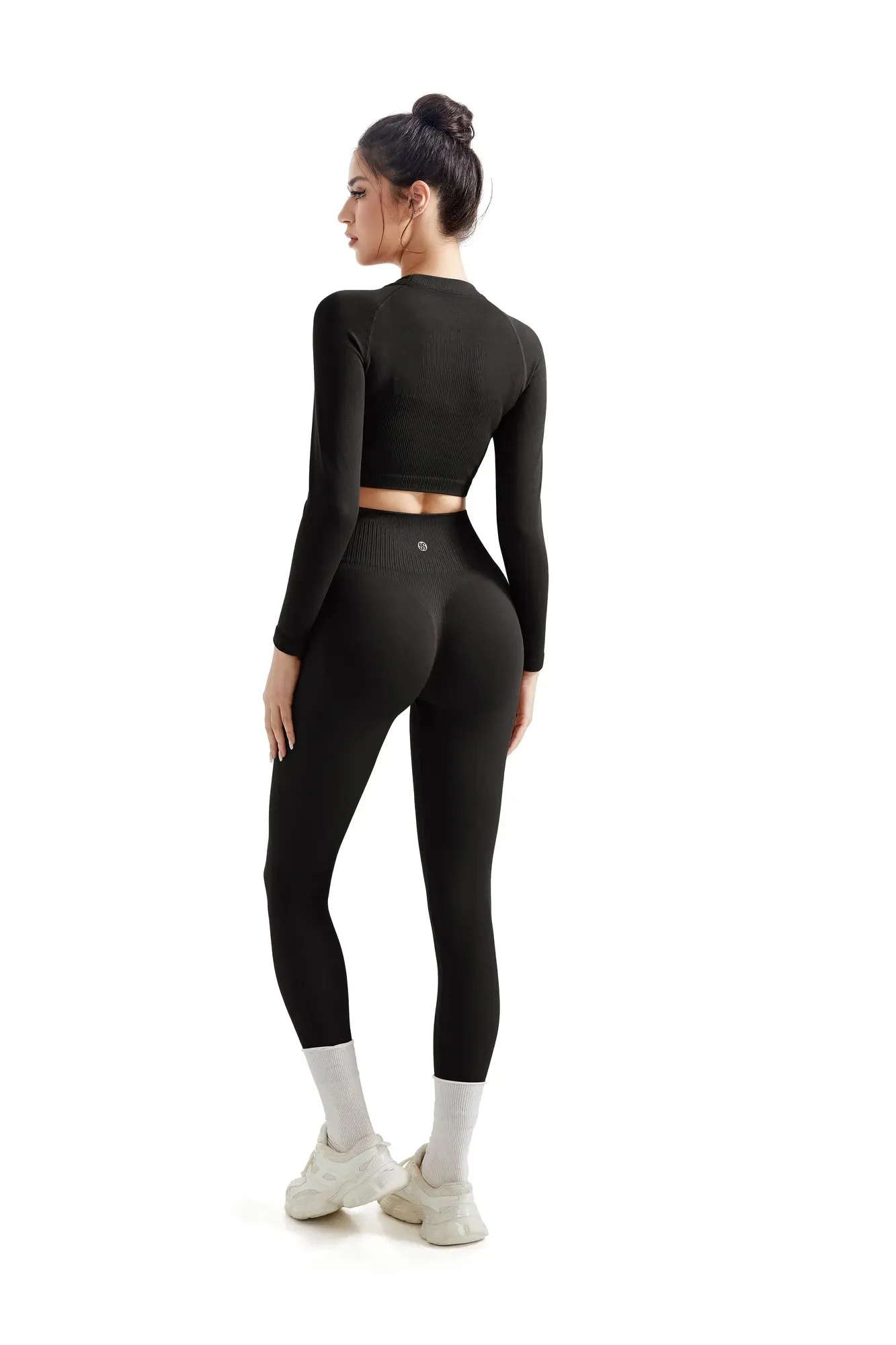 Seamless Crop Top Workout Set - Long Sleeve sold by Suuksess product image thumbnail 5