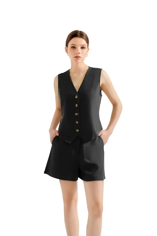 V Neck Vest Lounge Set sold by Suuksess