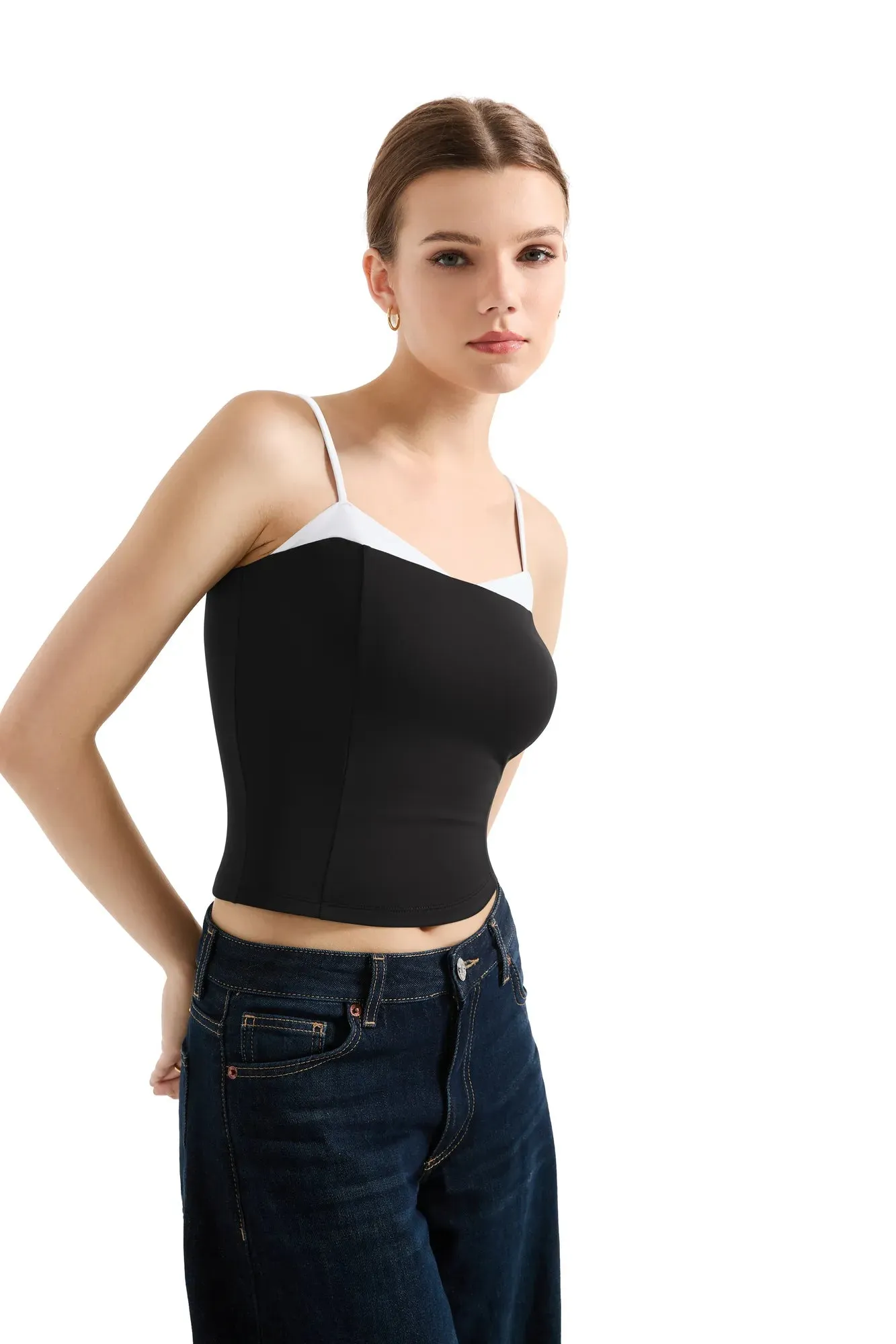Buttery Soft Cami Color Block Tank Top sold by Suuksess product image thumbnail 4