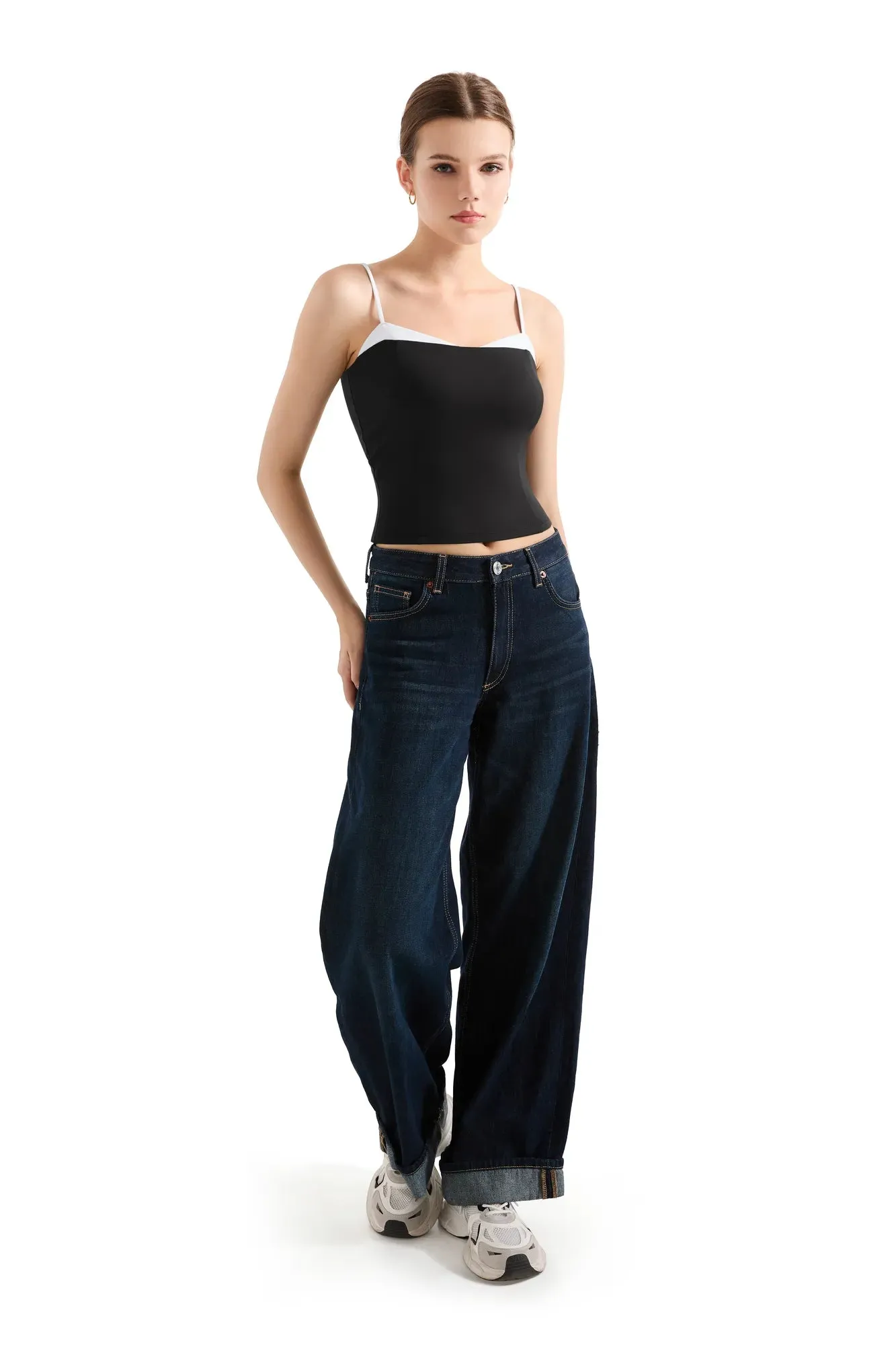 Buttery Soft Cami Color Block Tank Top sold by Suuksess product image thumbnail 3