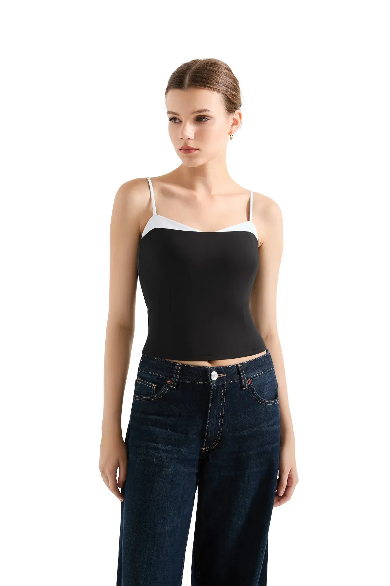 Buttery Soft Cami Color Block Tank Top sold by Suuksess product image thumbnail 2
