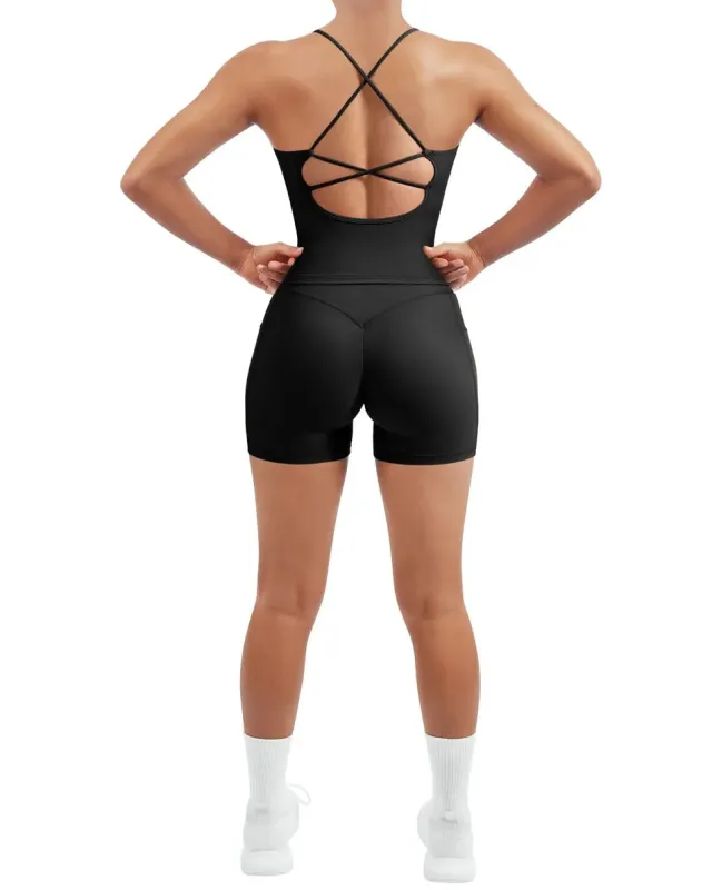 SUUKSESS Women 2 Piece Workout Sets Scrunch Butt Shorts with Pockets Padded Tank Tops sold by Suuksess