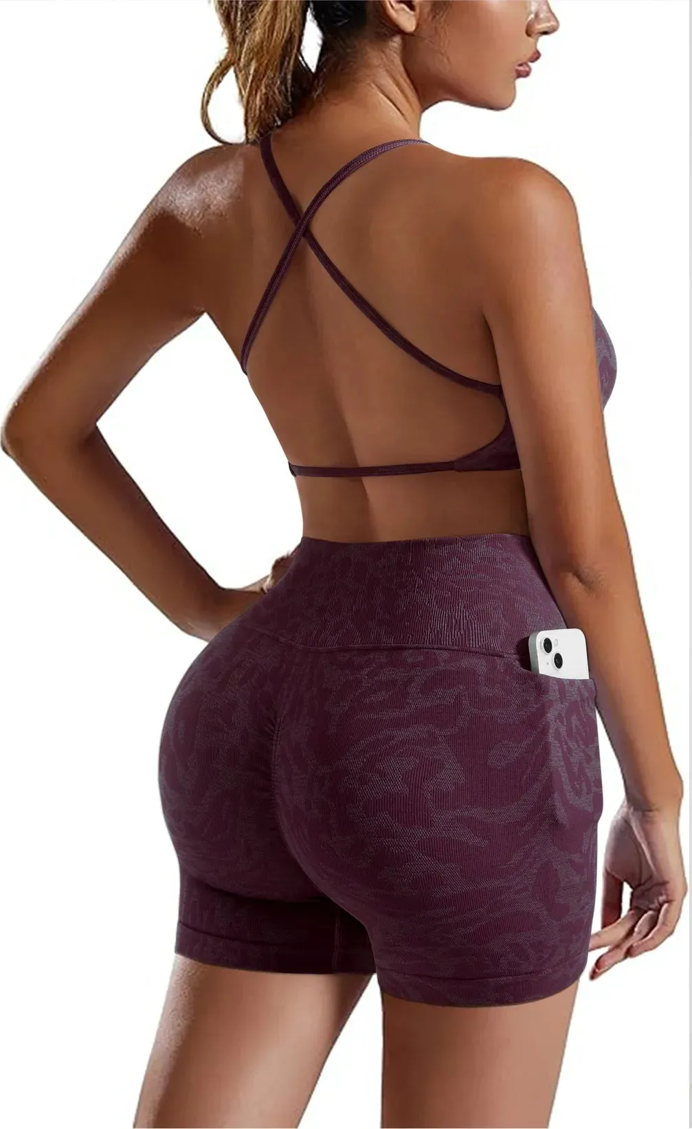 Strappy Sports Bra Workout Sets sold by Suuksess product image thumbnail 4