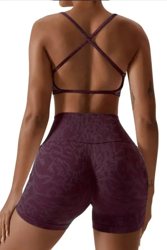 Strappy Sports Bra Workout Sets sold by Suuksess