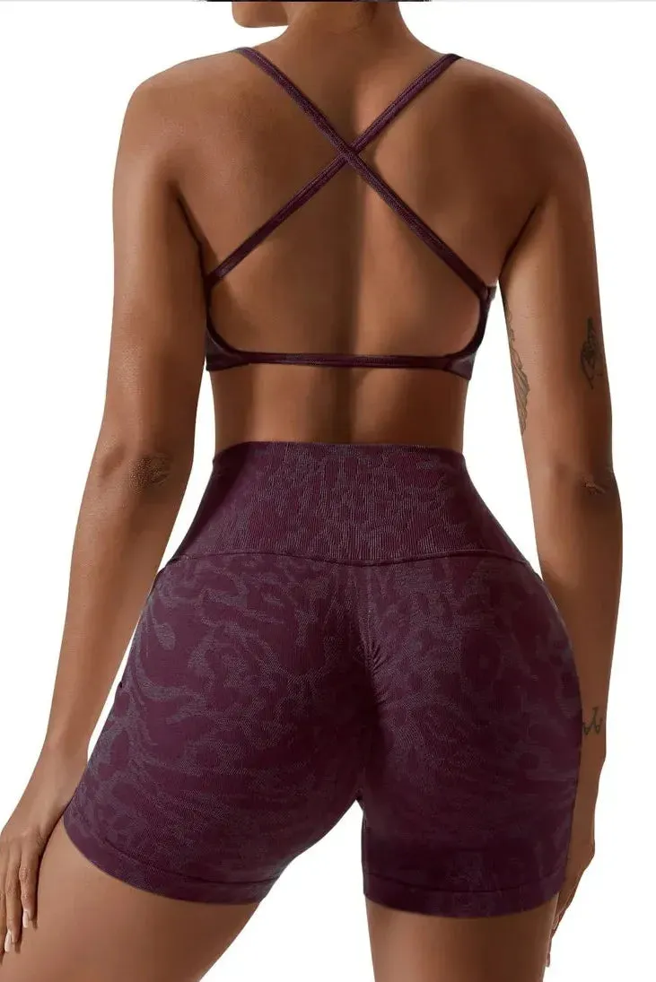 Strappy Sports Bra Workout Sets sold by Suuksess