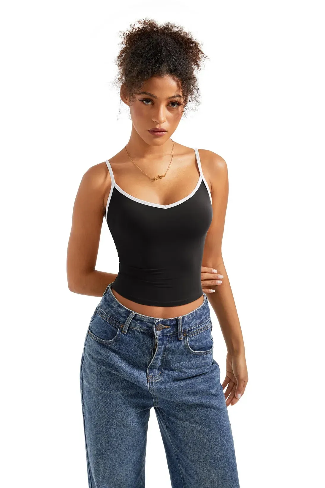 Cami V Neck Tank Top sold by Suuksess product image thumbnail 5