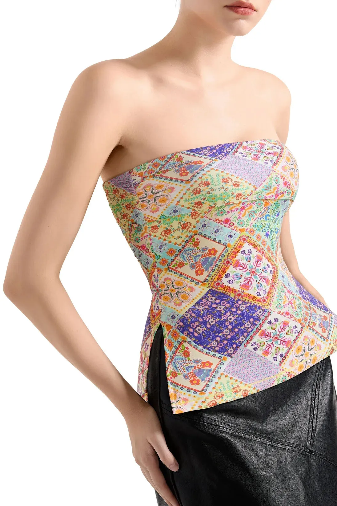 Tropical Buttery Soft Side Split Tube Top sold by Suuksess product image thumbnail 3