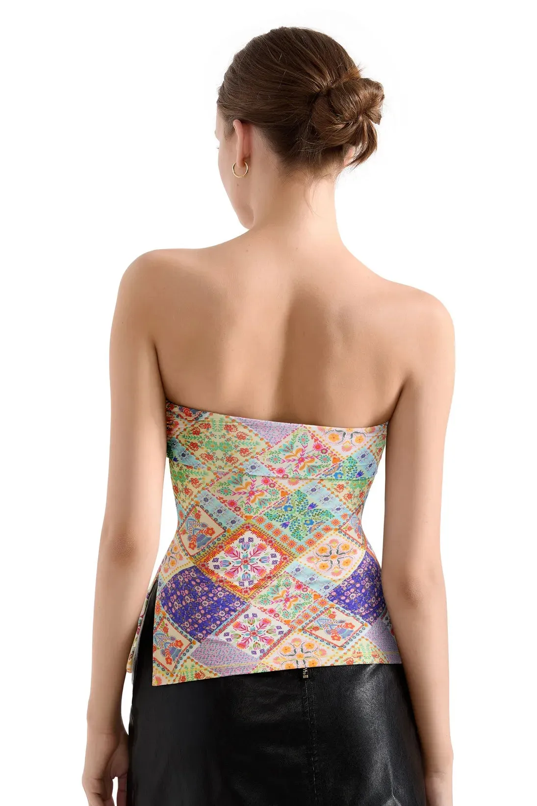 Tropical Buttery Soft Side Split Tube Top sold by Suuksess product image thumbnail 4