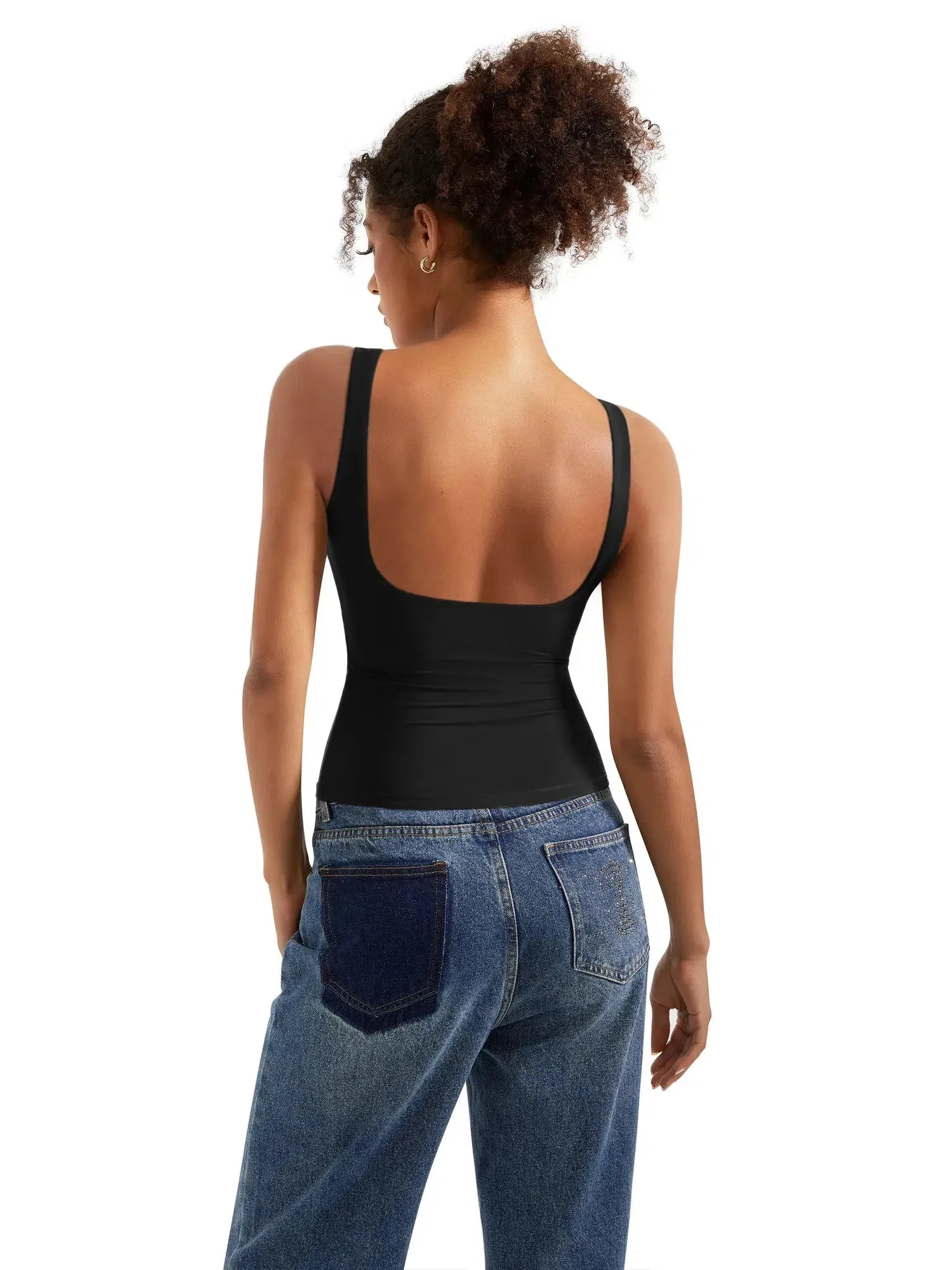 Buttery Soft Backless Boat Neck Tank Top sold by Suuksess product image thumbnail 4