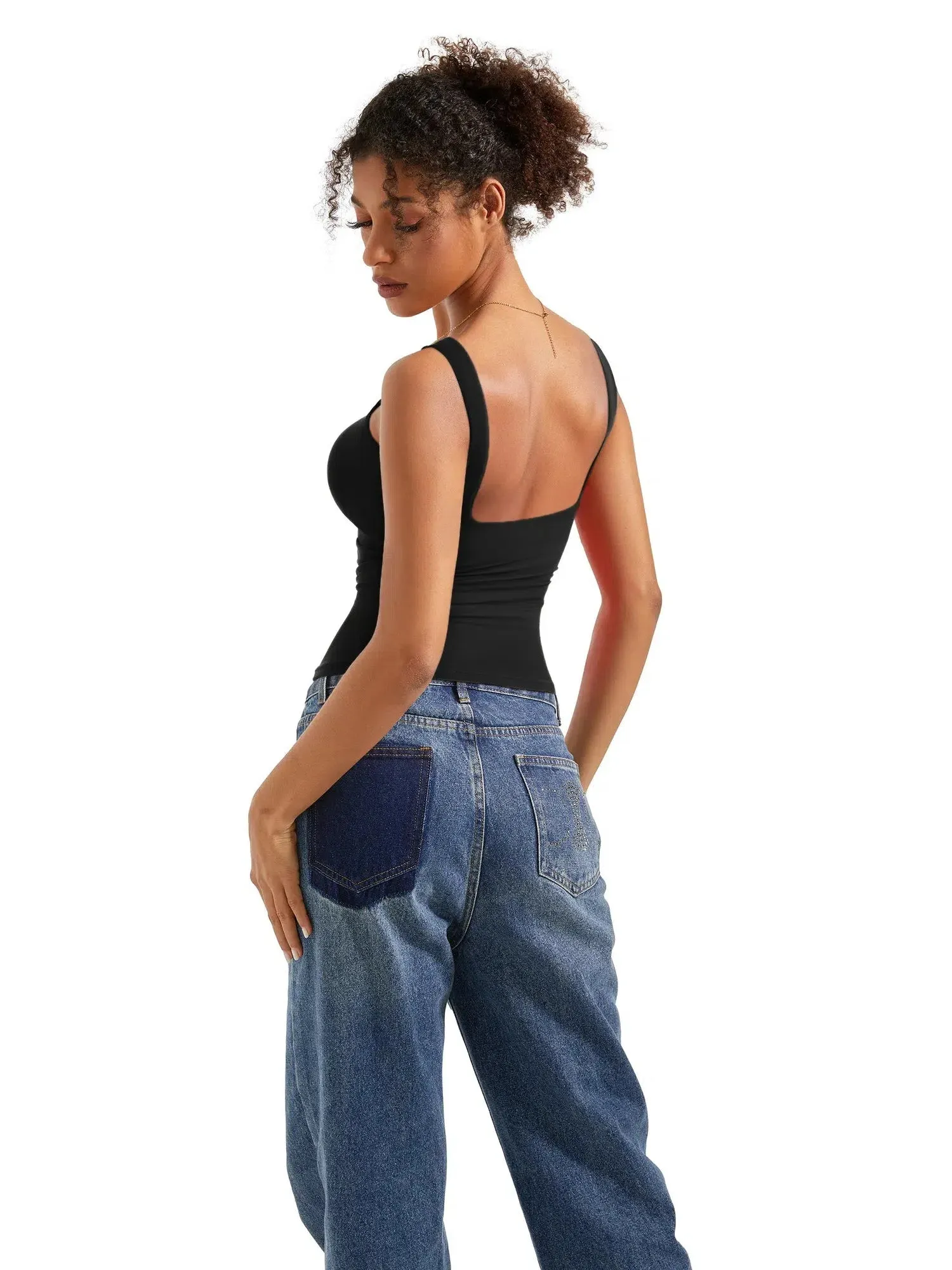 Buttery Soft Backless Boat Neck Tank Top sold by Suuksess product image thumbnail 5