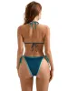 SUUKSESS Women Cheeky Halter String Bikini Sets Sexy Triangle Two Piece Swimsuit sold by Suuksess