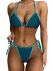 SUUKSESS Women Cheeky Halter String Bikini Sets Sexy Triangle Two Piece Swimsuit sold by Suuksess