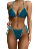 SUUKSESS Women Cheeky Halter String Bikini Sets Sexy Triangle Two Piece Swimsuit sold by Suuksess