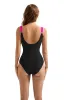 SUUKSESS Women Retro One Piece Swimsuit Sexy Tummy Control Bathing Suit sold by Suuksess