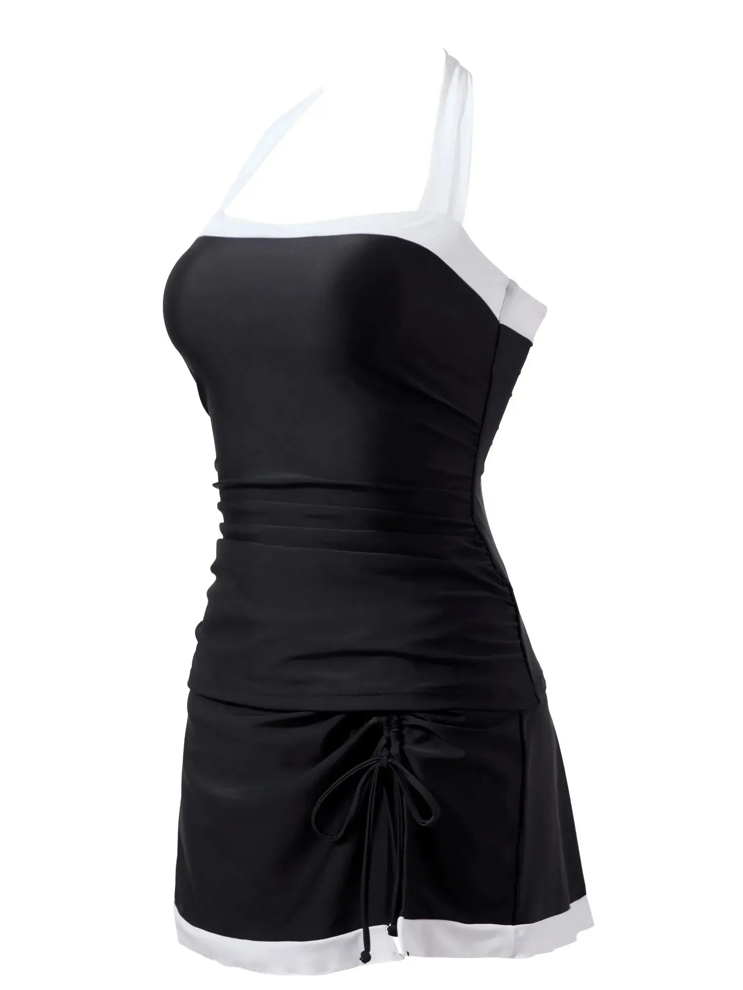 SUUKSESS Women Tummy Control Tankini Swimsuits with Skirt Backless Bathing Suit sold by Suuksess product image thumbnail 4