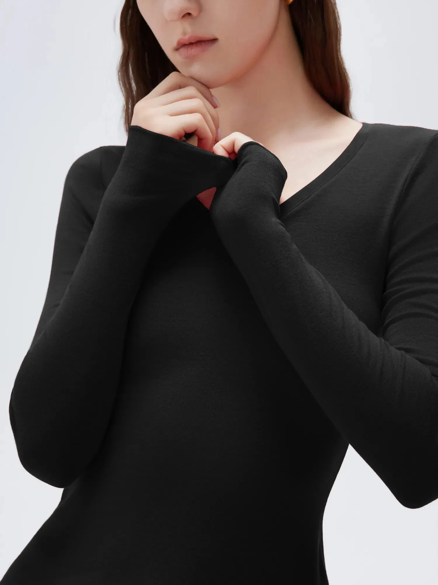 Cloud Cashmere V Neck Shirt - Long Sleeve sold by Suuksess product image thumbnail 5