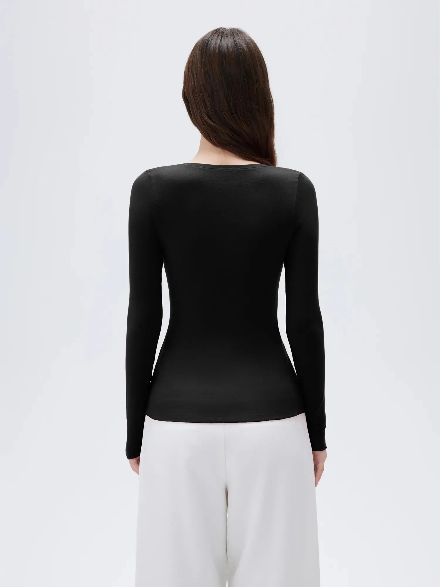 Cloud Cashmere V Neck Shirt - Long Sleeve sold by Suuksess product image thumbnail 2