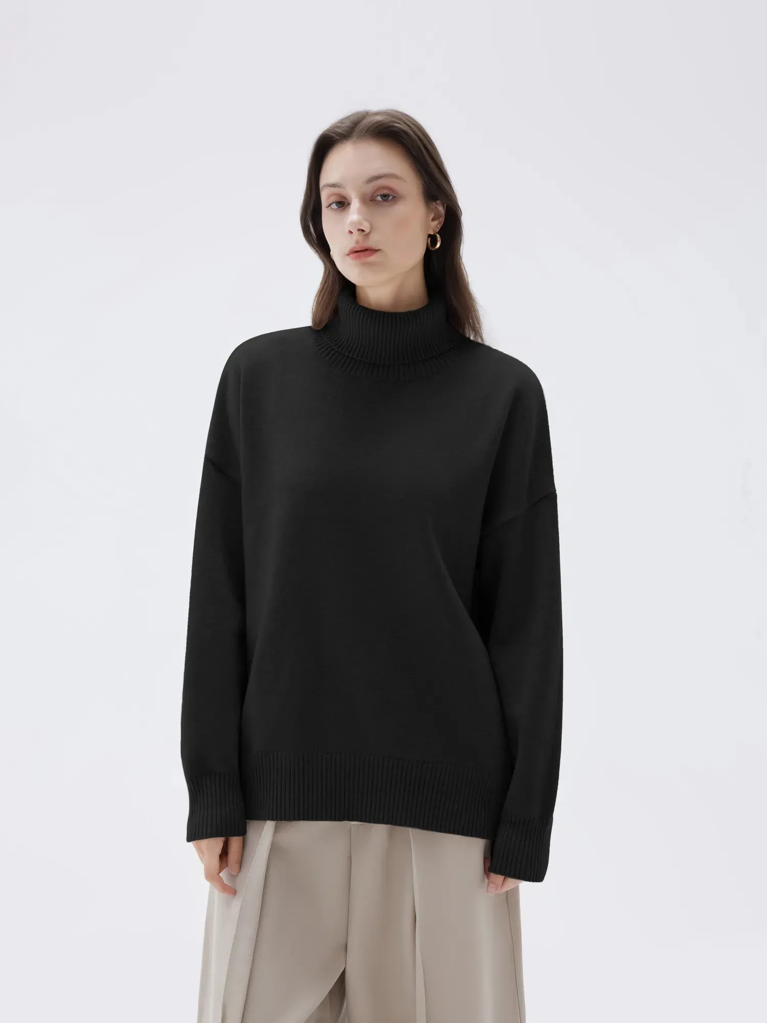 Cashmere Oversized Turtleneck Sweater sold by Suuksess