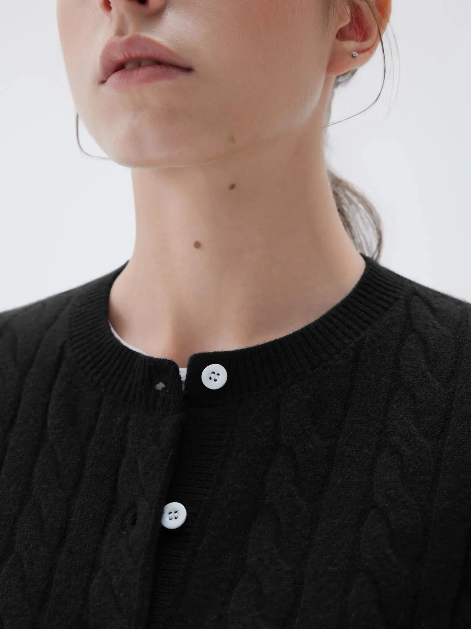 Cashmere Button Up Cable Sweater sold by Suuksess product image thumbnail 3