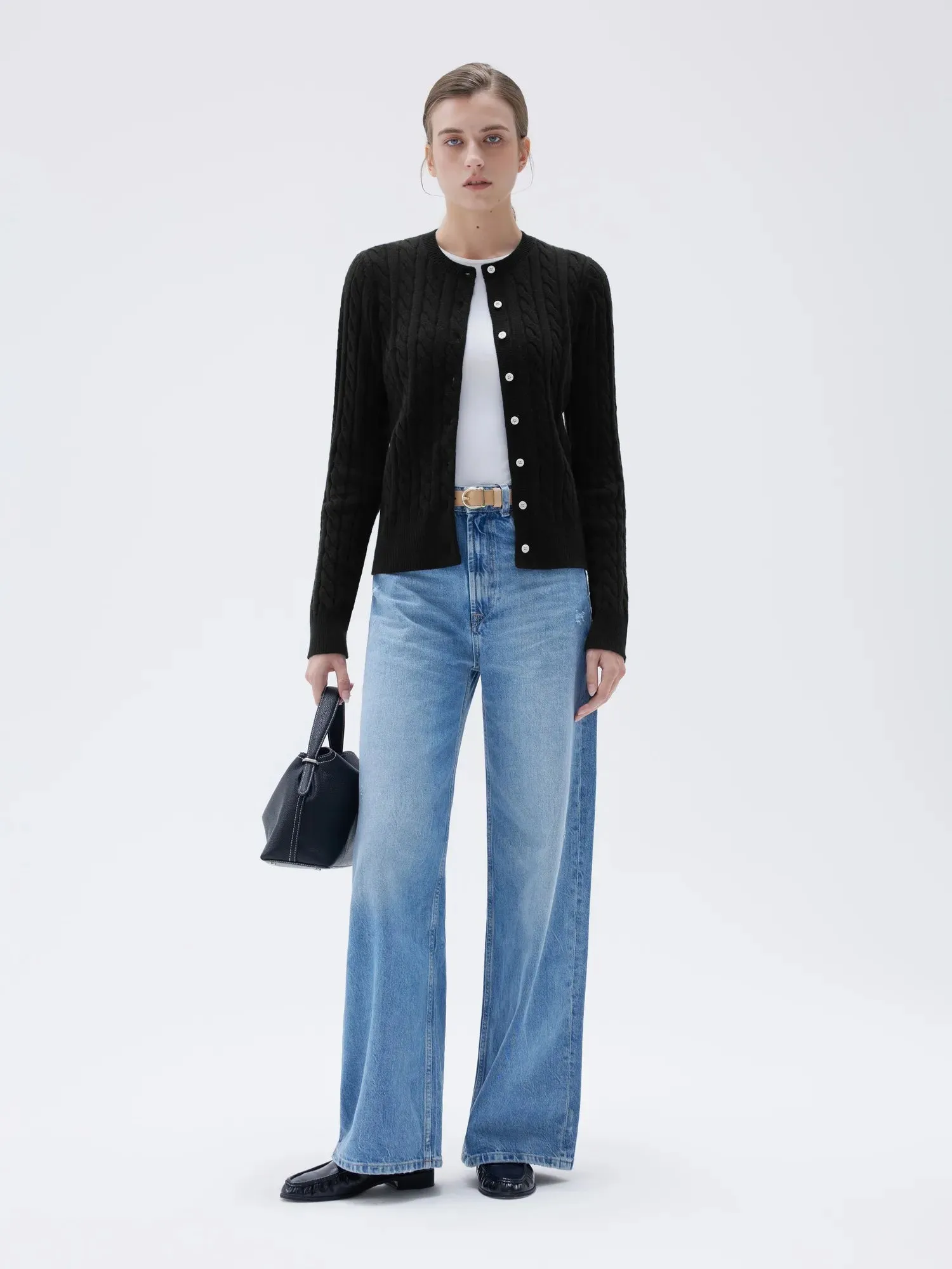 Cashmere Button Up Cable Sweater sold by Suuksess product image thumbnail 5