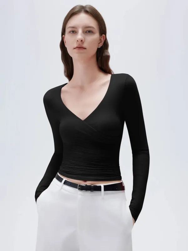 Buttery Soft Cross V Neck Shirt - Long Sleeve sold by Suuksess