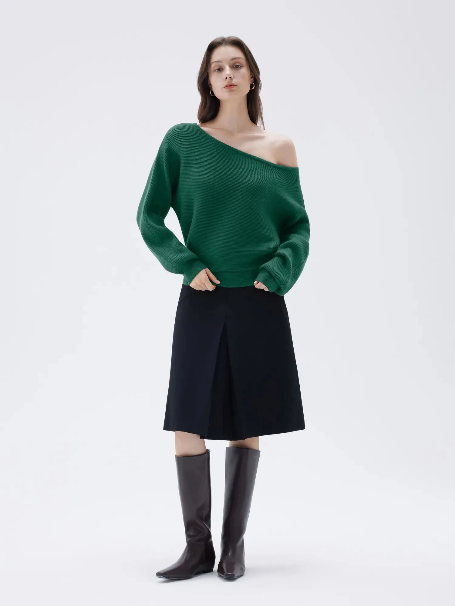 Cashmere Off Shoulder Sweater sold by Suuksess