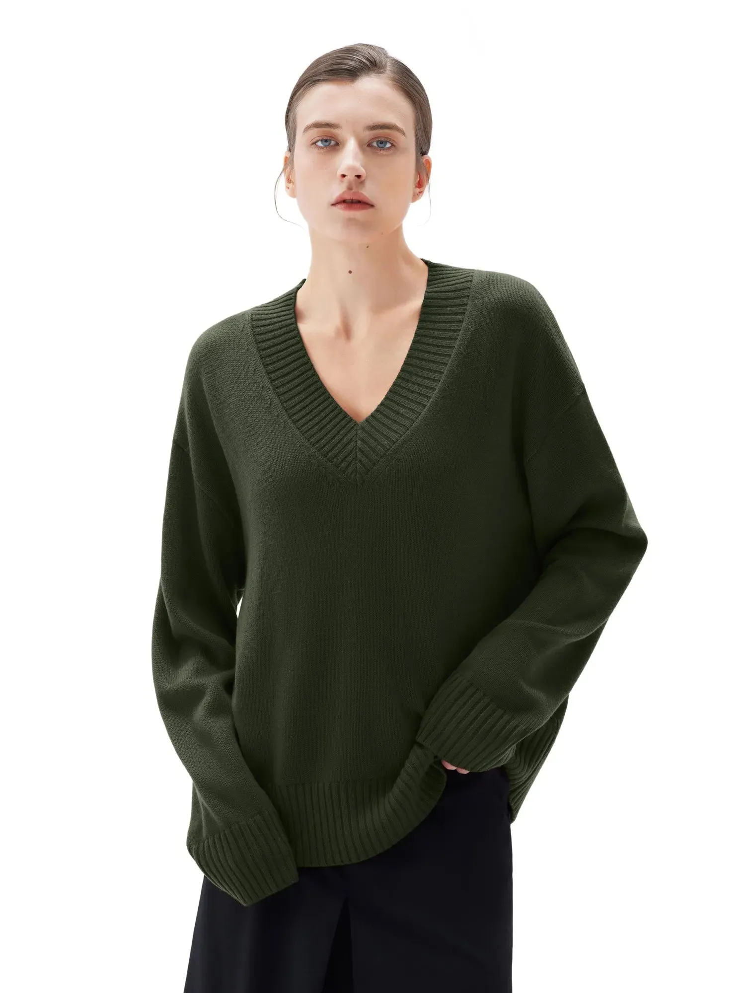 Cashmere Oversized V Neck Sweater sold by Suuksess product image thumbnail 2