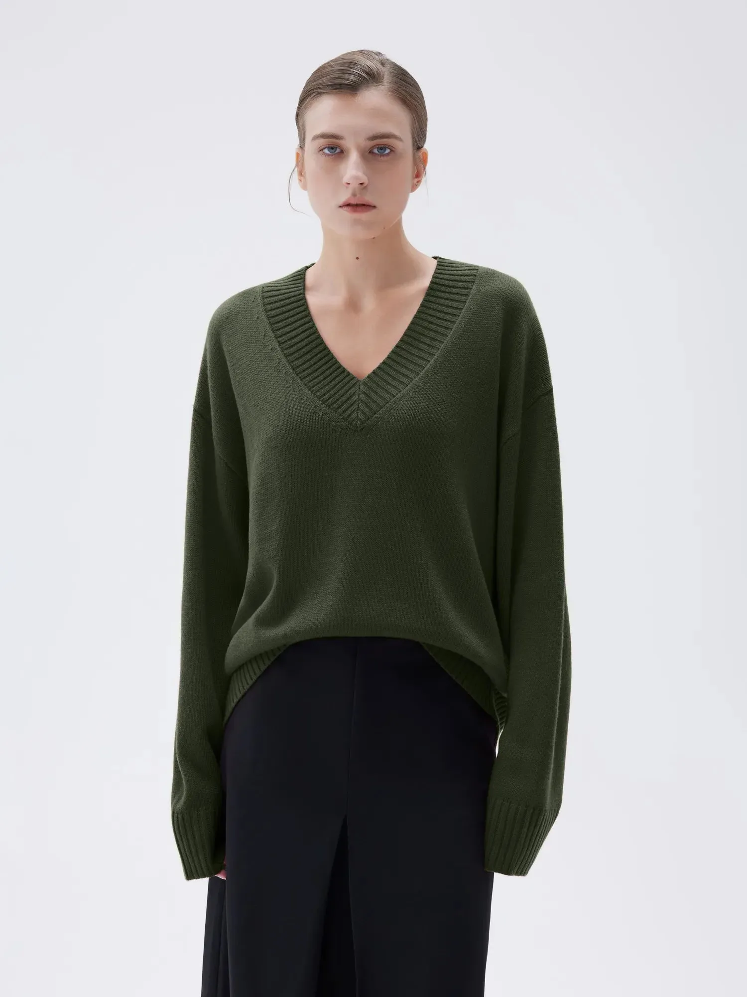 Cashmere Oversized V Neck Sweater sold by Suuksess product image thumbnail 5