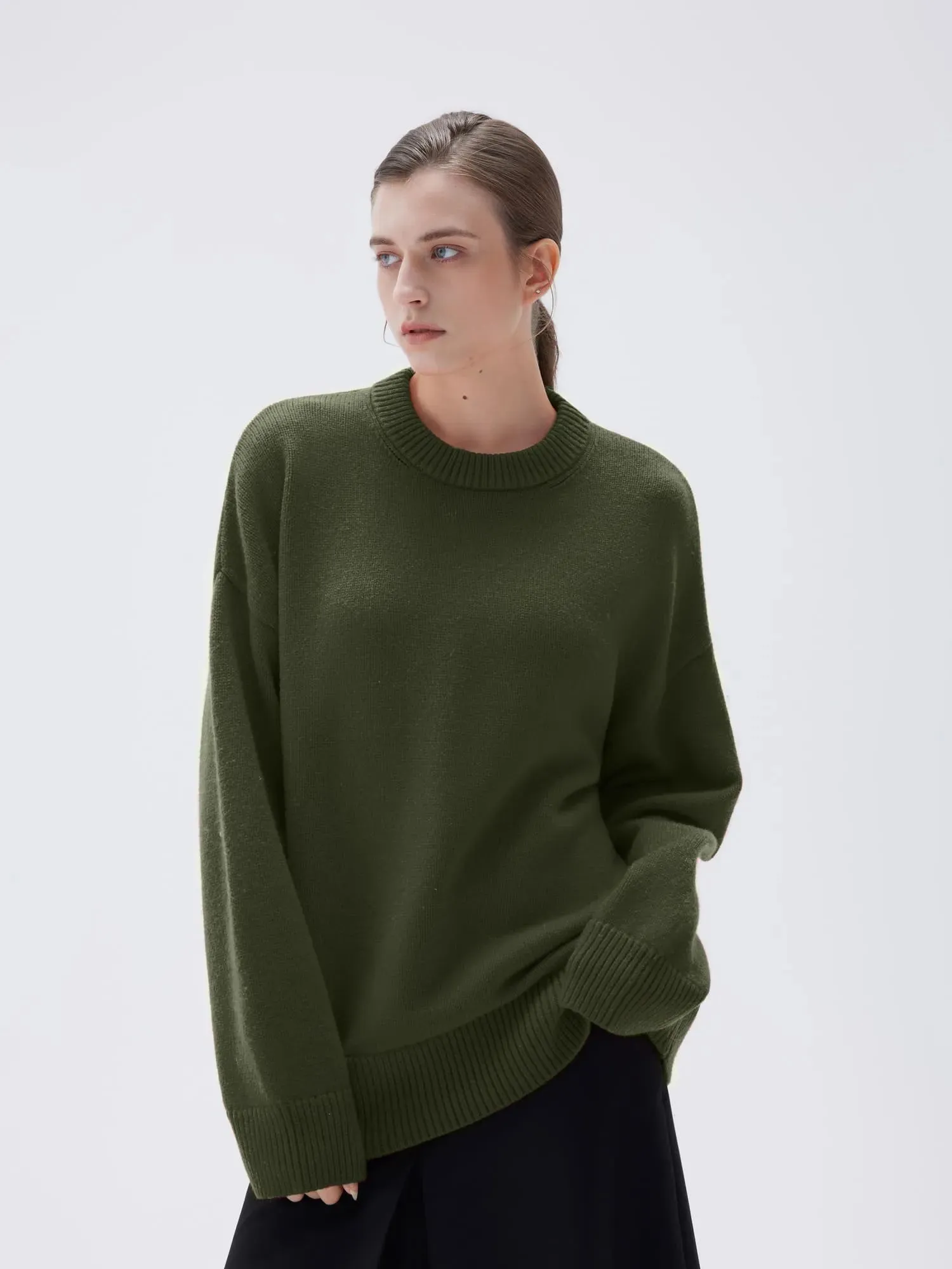 Cashmere Oversized Crew Neck Sweater sold by Suuksess product image thumbnail 4