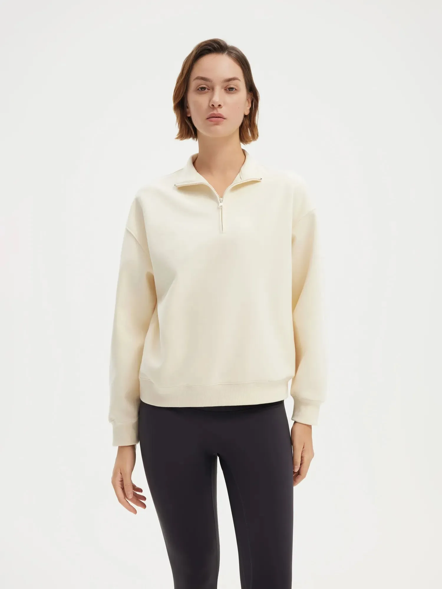 Half Zip Stand Collar Sweatshirt sold by Suuksess