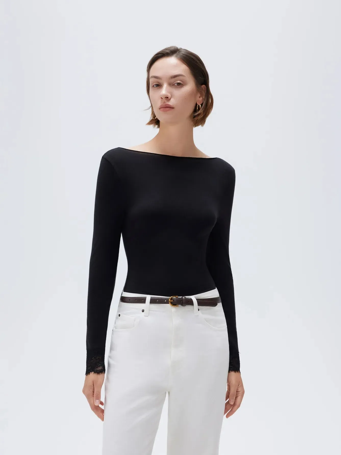 Cloud Cashmere Lace Shirt - Long Sleeve sold by Suuksess product image thumbnail 5